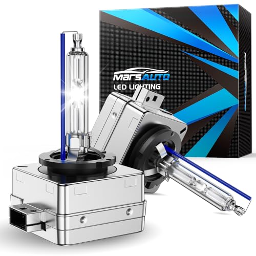 Image of Marsauto D1S HID Bulbs, 6000K Cold White 66144 66140 85140 85415 Xenon Bulb Replacement, Plug-and-Play 5 Years Lifespan, IP67 Waterproof Design, Up to 600% Brightness, Pack of 2