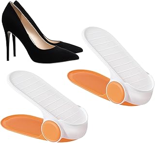 シューズオーガナイザー | 滑り止め付き折りたたみ可能省スペースラック,クローゼット 整理 用 シューズ ホルダー,スニーカー、ブーツ、ハイヒール、スリッパ、棚、ベッド下、クローゼット、キャビネット、寝室、寮での収納用