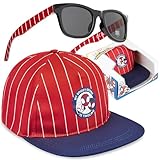 Spiderman Casquette Baseball et Lunettes de Soleil Garcon 6 Ans à 14 Ans, Protection UV, Voyage Accessoires, Idee Cadeau Garcon (Rouge Spiderman)