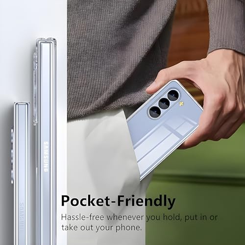 Image of Crystal Clear Slim Case Compatible with Samsung Galaxy Z Fold 6 | Shockproof Hard Back Cover with Camera Protection | Lifetime Anti-Yellow