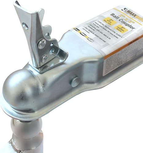 Miniatura 5 de MaxxHaul 70010 Acoplador de remolque de lengua recta de 3 pulgadas, canal de 2 pulgadas, bola de 2 pulgadas, 3,500 libras