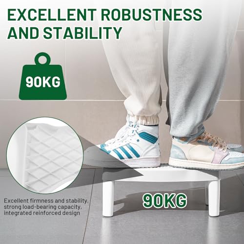 KIMIGO Toilettenhocker Erwachsene,Klohocker,Hocker Toilette mit Anti-Rutsch-Pads,Ergonomischer WC Hocker Tragbarer für Badezimmer für Bekämpft Verstopfung Blähungen und Bequeme Ausscheidung