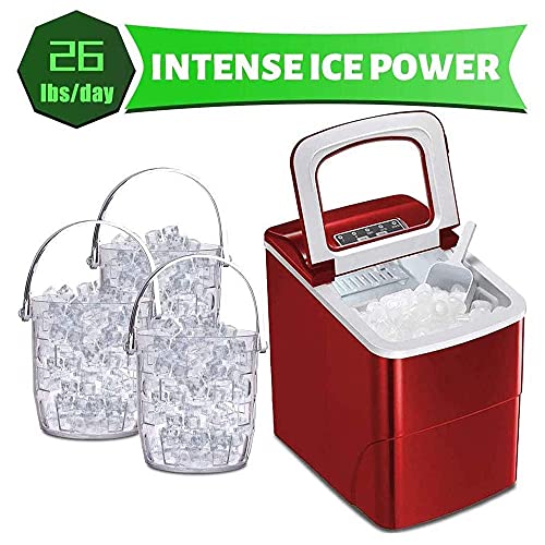 MHGD Eismaschine Vollautomatischer Haushalt Kleiner Milchteeladen 15KG Desktop-runde Eiswürfelmaschine, schnelle… – Bild 4