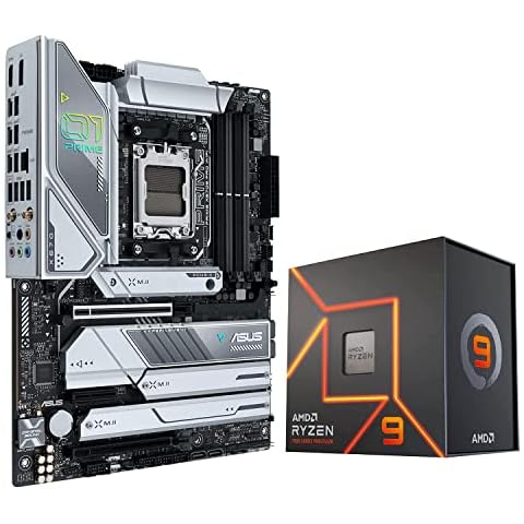 MICRO CENTER AMD Ryzen 9 7900X 12-Core 24-Thread Unlocked Desktop Processor with ASUS Prime X670E-PRO WiFi Socket AM5 ATX Motherboard Cover