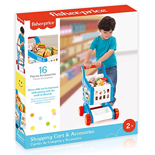 Carrito de la compra Fisher Price con ruedas estables para niños pequeños 3