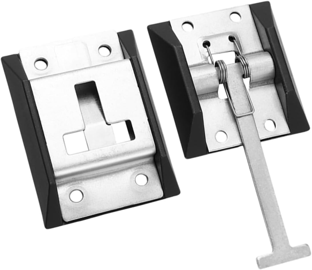 Luxshiny 2-Pack Stainless Steel Cargo Trailer Door Latch Adjustable Door Holder for RVs and Trailers Sturdy Weather-Resistant