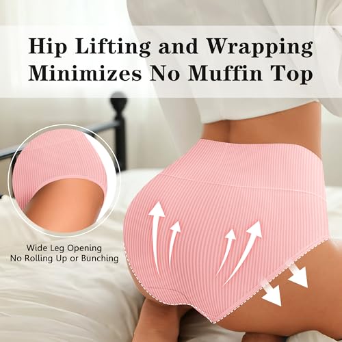 Image of Womens Underwear Full Coverage Panties for Ladies Soft Breathable Cotton Briefs High Waisted Hipster