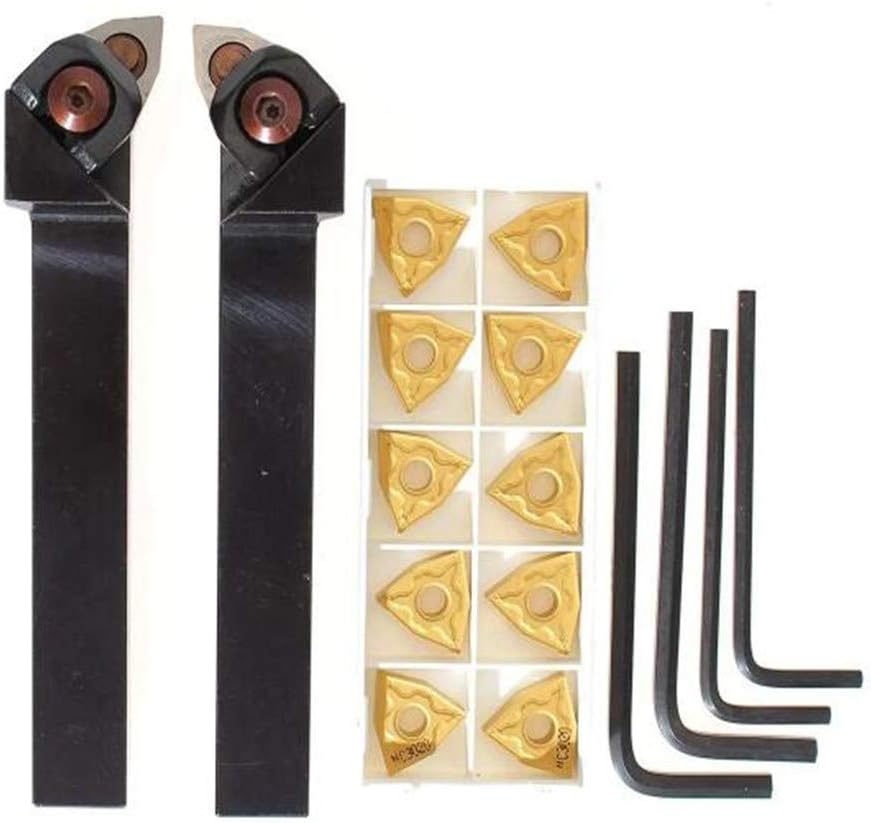TutoyWwlnr/L1616H/K08 16X100Mm Lathe Turning Tool Holder With 10Pcs Wnmg080404 Inserts