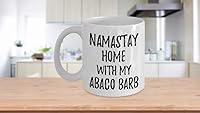 Vista 3 de Abaco Barb Mug Namastay Home With My Today Funny Gift Idea Pet Lover Zen Coffee Tea Cup Large 15 oz
