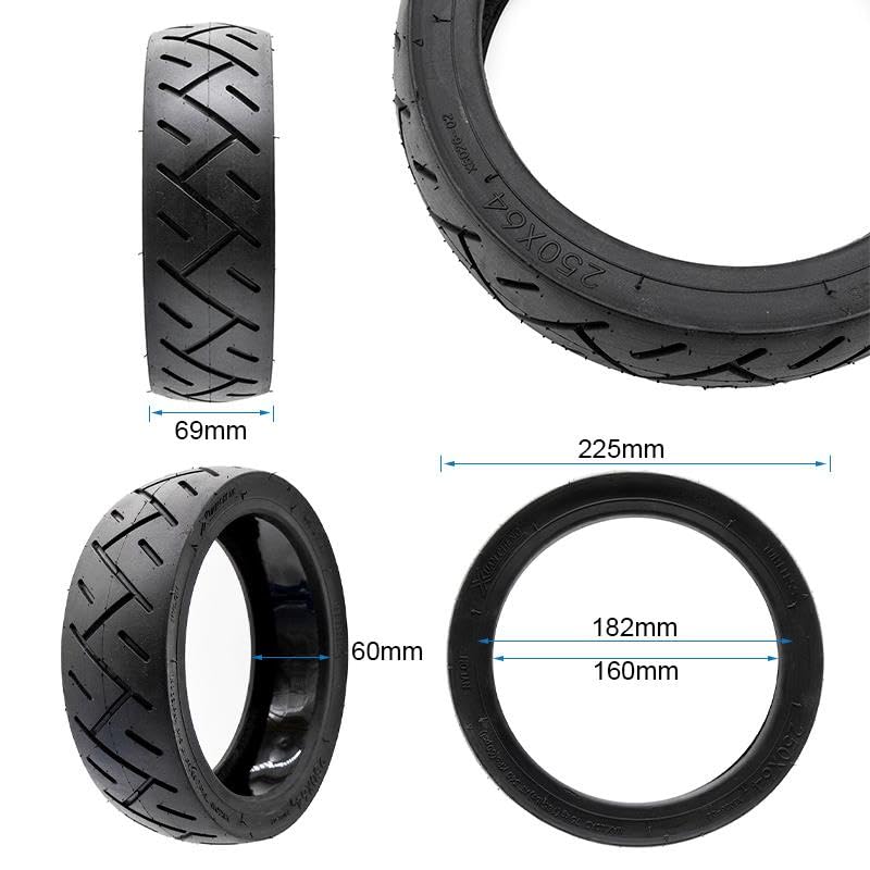 Mobile TM Compatible avec Pneu Trottinette Électrique Tubeless 250x64 [Xuancheng] - Edition GEL
