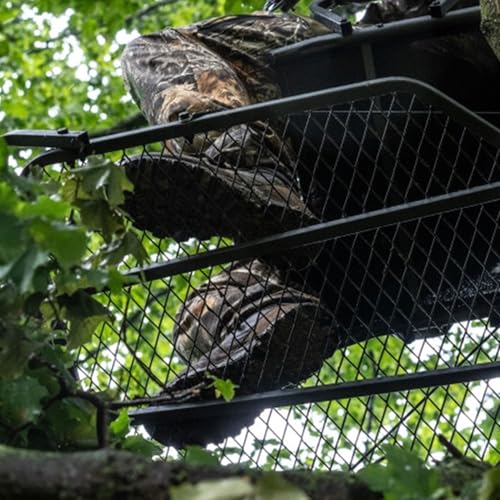 Big Game Captain XC Hang-On Treestand, Lightweight Steel Construction w/Flip-Back Flex-Tek Seat, 300 lbs Weight Rating, 24\"x30\" Foot Platform