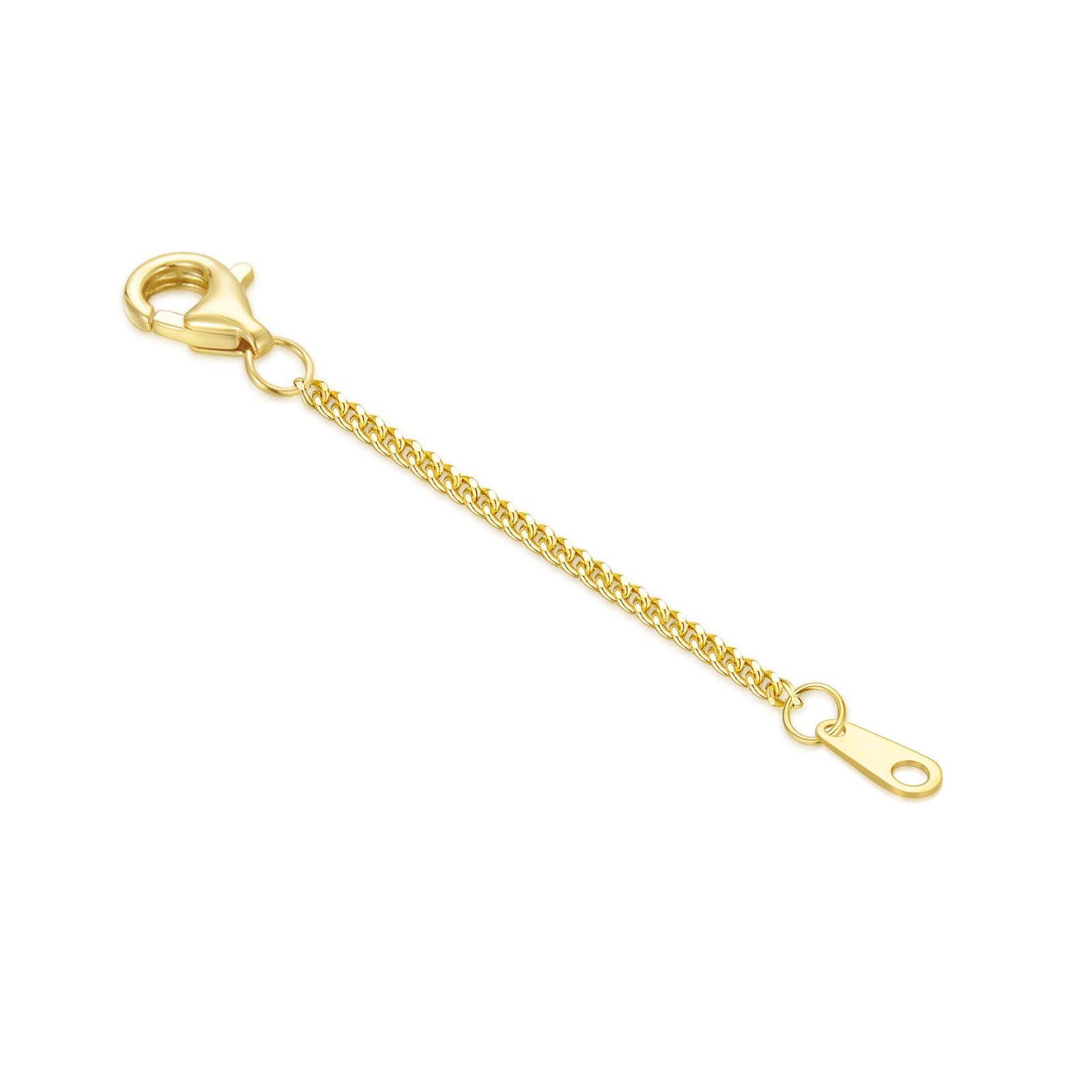 DUGISOWE 14k Gold 0.5"/1"/1.5"/2"/3" Necklace Bracelet Extender Chain, Necklace Extender Gold 14k, Durable Removable Gold Chain Extender, Gold