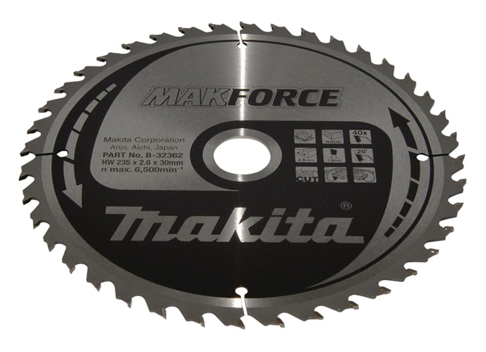 Makita Black B-32362 Makforce Tct Saw Blade 235X30x40t