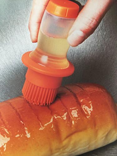 Bottle Brush Baster for BBQ. Silicone Brush (Orange) Bottle Brush Baster for BBQ. Bonus - use it with Oil, Wine & Sauce for Pastries, Meat, Fish and Vegetables