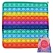 KPRICE Pop IT GEANT XXL Carre - 20 Cm - Pop-It 100 Bulles - Poppit Antistress XXXXL - Jouets Fantaisie et Gadgets Grande - Multicolor - Popit Fidget Toys - Popites Bulle - Inclus Trousse Transport
