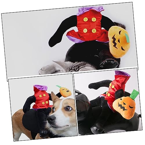 Disfraz Halloween para perro Abaodam con diseño calabaza miniatura 5