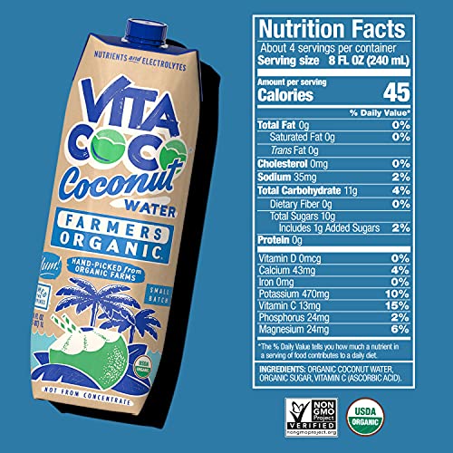 Vita Coco Organic Coconut Water, 33.8 Fz #TOP6