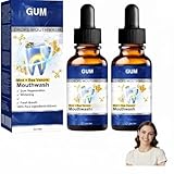 Bee Venom Dental Treatment Drops Mouthwash, Gum Therapy Drops Mouthwash, Dental Care Dropss Mouthwashs, Daily Gum & Teeth Care, Fresh Breath, Alcohol-Free(2 × 50 ml Bottles)