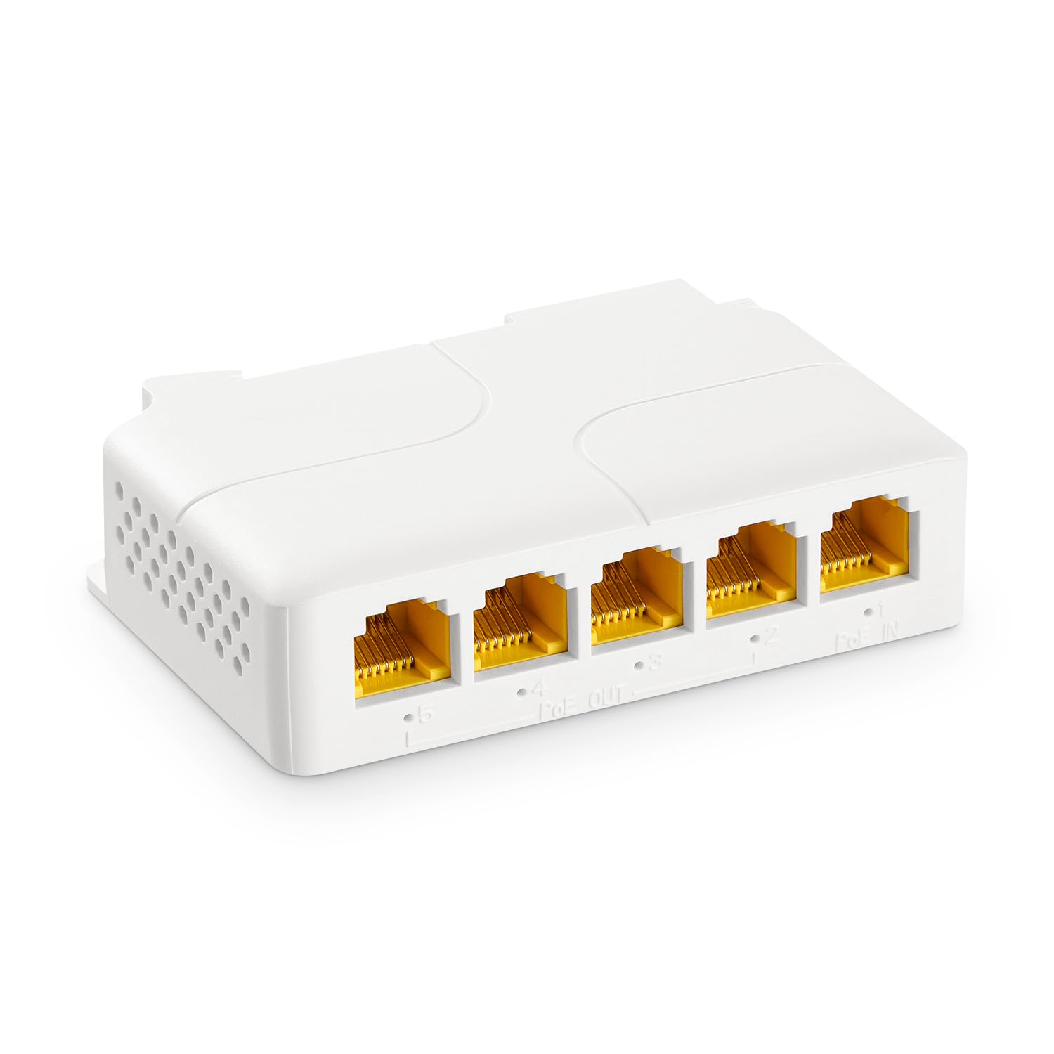 5 Port Gigabit PoE Extender, 1 in 4 Out PoE+ Repeater, 10/100/1000Mbps, IEEE 802.3 af/at/bt 90W, Wall and Din Rail Mount YuLinca PoE Passthrough Switch-image-39