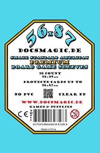 docsmagic.de 50 Premium Small Standard American Board Game Sleeves, 56 x 87, US, 58 x 89, 1 Pack Premium, Small Standard US - Image 2