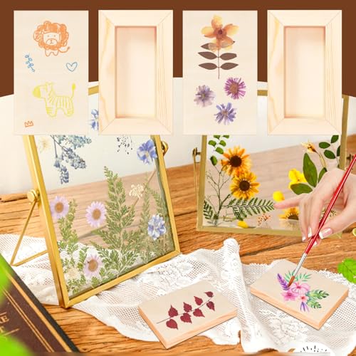 FSWCCK 10 Pcs 3x5 inch Wood Panel Boards, Unfinished Wood Canvas Wooden for Crafts, Painting Canvas, DIY Art Projects, Pouring, Arts Use with Oils, Acrylics