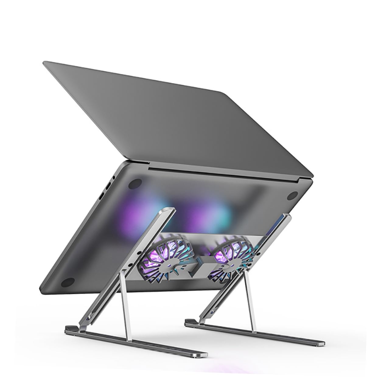 Uonlytech Verstellbarer Gaming Laptop Kühler aus Aluminiumlegierung mit Turbinen Saugfunktion und Innen Sowie Außenluftzirkulation für Effiziente Kühlung und Arbeit