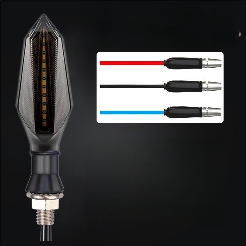 Clignotants de moto flash séquentiel lampe course ambre et indicateur de direction