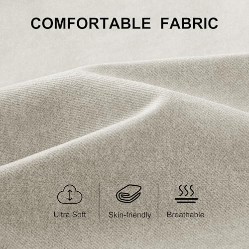 image for SAETSFEG Mid Century Modern Rocking Chair with Lumbar Pillow, Upholste