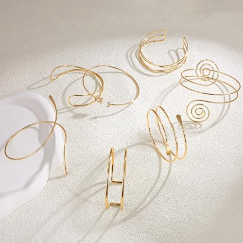 Bracelet de bras ajustable or set de 7 bijoux étanches tendance boho