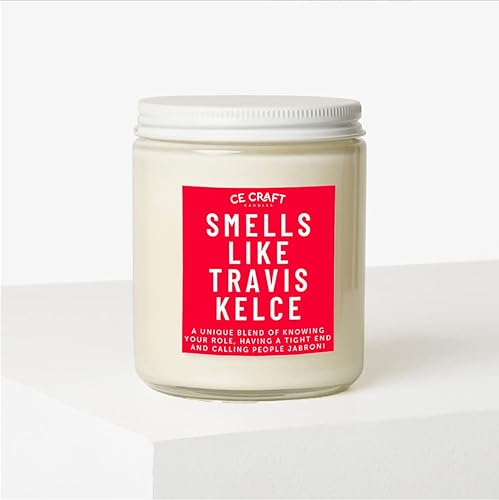 Miniatura 2 de CE Craft Smells Like Travis Kelce Candle - Vela temática de fútbol, regalo para fan de Kelce, regalo para ella, vela de oración de celebridades,