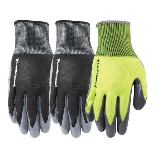✅ 10 Best Gloves for Half Dome Cables 1 Wells Lamont Nitrile Coated Grip Work Gloves (546LF), Black, Large (Pack of 3)