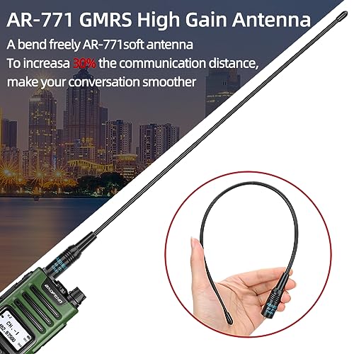 Baofeng Gm-15 Pro Gmrs Radio 8W (Upgrade Of Uv-5R),Noaa Weather Receiver Radio,Gmrs Repeater Capable,Rechargeable Long Range Two Way Radio With Extended Battery Usb-C Charger 771 Gmrs Antenna,2Pack thumb #4