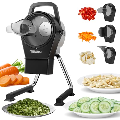 TERUISI Electric Vegetable Slicer, 200W Commercial Vegetable Chopper, Scallion Cutter Food Processor...