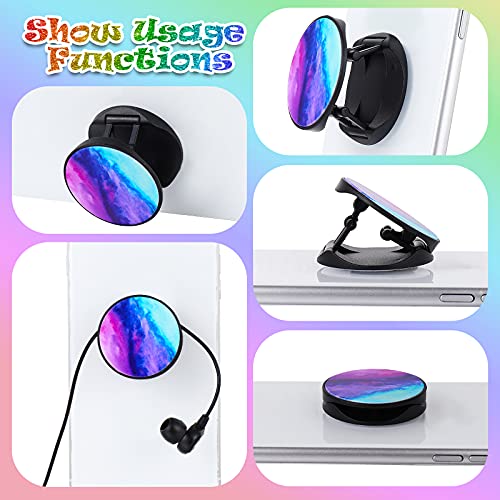 9 Pieces Cell Phone Grip Holder Collapsible Phone Holder Colorful Self-Adhesive Finger Ring Sublimation Phone Holders For Smartphone And Tablets (Nebula) #TOP5