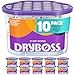 DRYBOSS Pack x 10 Deshumidificador Absorbente Anti Humedades de Armarios, Interior Casa, Cajones, Habitacion, Pared, Coche. Quita Olores y Absorbe Humedades. Previene Condensación. Antihumedad