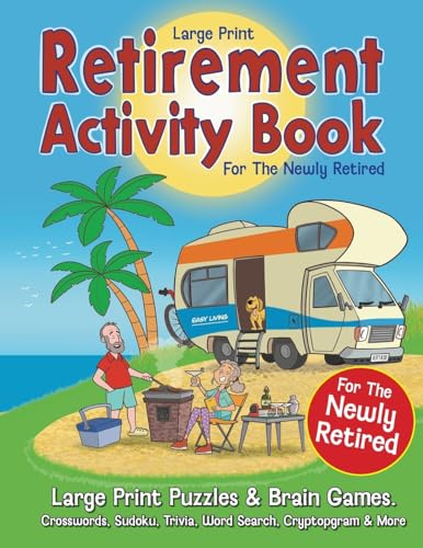 Retirement Activity Book for the Newly Retired: Large Print Puzzles & Brain Games. Crosswords, Sudoku, Trivia, Word Search, Cryptogram. Retirement Gift For Women & Men image 3
