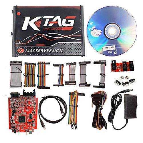 SUNWAN KTAG V2.23 V7.020 ECU Tuning Kit Completo Coche Camión/Tractor/Motocicleta Eu Master Online Sin Token Limit (Rojo)