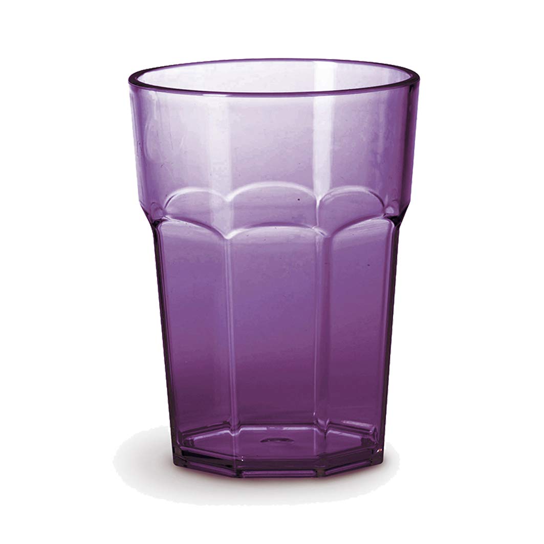 Omada Design 4 Bicchieri Acqua Colorati da 30 cl, in Plastica Infrangibile, lavabili in