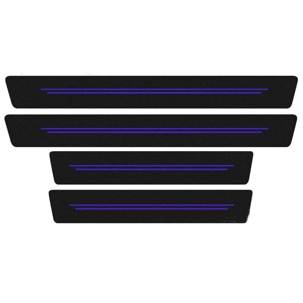 VAPORVERSE 4 Pcs Car Door Sill Protectors for Audi Q6 e tron (GF) 2024 2025, Door Entry Guards Carbon Fiber Anti-Scratch Threshold Scuff Plate Stickers Exterior Decor