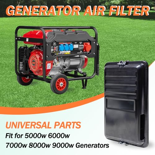 Image of Suptizizkz 389cc 420cc Generator Air Filter Box w /Housing Cover Compatible with Honda Champion Predator Generac 5500 6000 6500 8750 9000 9500 watt Generator Air Cleaner Parts