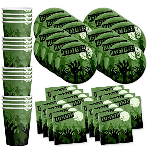 Zombie Birthday Party Supplies Set Plates Napkins Cups Tableware ...