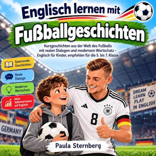 『Englisch lernen mit Fu&szlig;ballgeschichten』のカバーアート