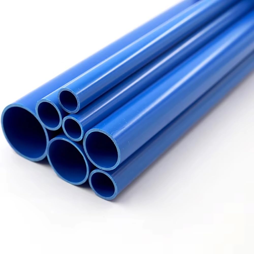 Zestaw 2 niebieskich rur PCV – długość 50 cm, średnica zewnętrzna 20–75 mm do systemów nawadniających, hydroponiki i akwariów(50x2.4mm)