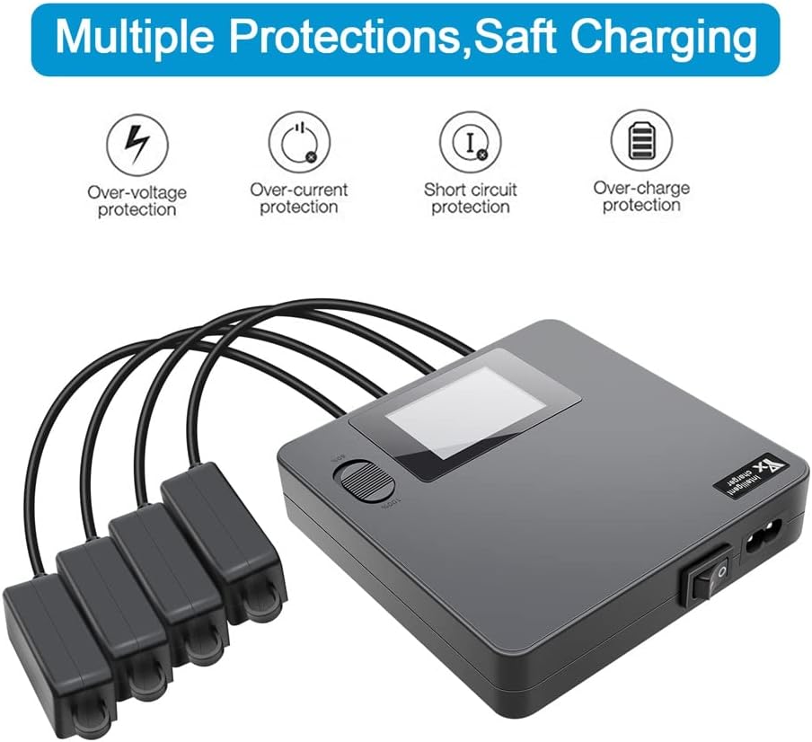 Taoke LCD Display Battery Charging Hub Compatible with DJI Mavic Mini 3 Pro/Mini 3 Batteries and Remote Controller