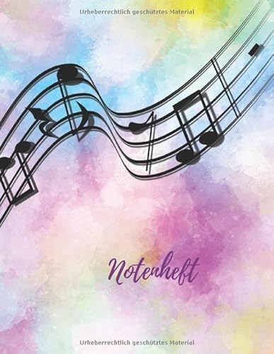 Notenheft: Notenheft,notenblatt leer,notenheft blanko,Dickes Notenbuch - 100 Seiten - hohe Qualität