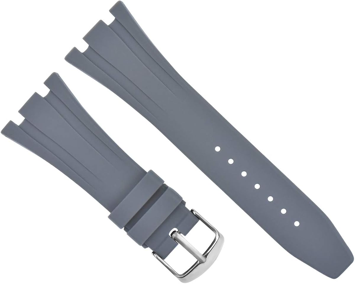 26mm Ap Rubber Band Strap Compatible with 41mm Audemars Piguet 15400 Royal  Oak Offshore Grey | Amazon.com