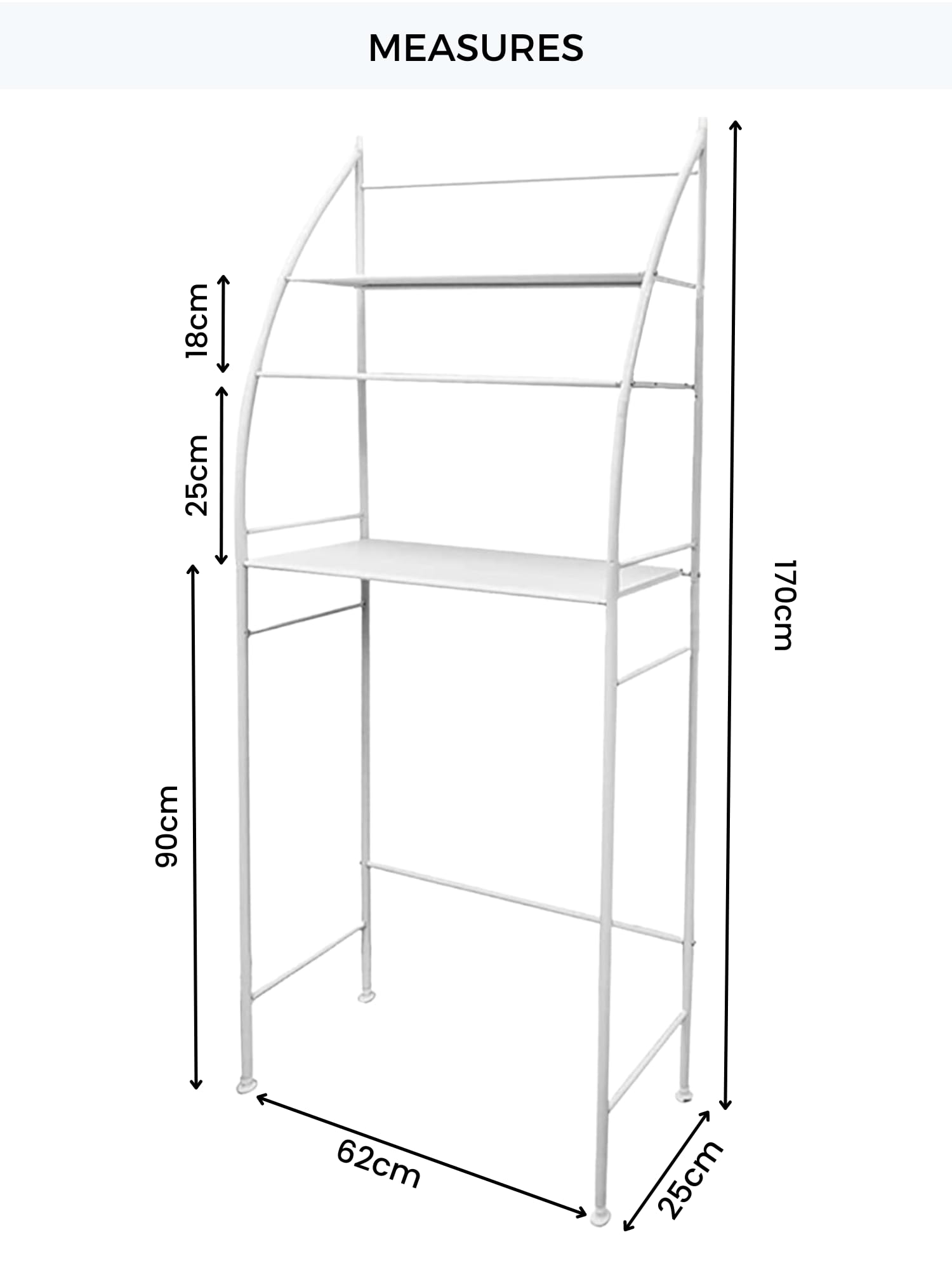 MAGIC SELECT Étagère au-Dessus de la Machine à Laver | Étagère de Rangement Étanche | Étagère Organisateur Polyvalente | Économisez de l'espace avec 3 Étagères | Pieds Réglables en Hauteur MAGIC SELECT Étagère au-Dessus de la Machine à Laver | Étagère de Rangement Étanche | Étagère Organisateur Polyvalente | Économisez de l'espace avec 3 Étagères | Pieds Réglables en Hauteur