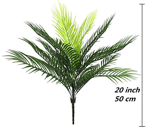 Pasyou Artificial Palm Tree 1Pack, Fake Plants Plastic Greenery Tropical Shrubs Faux Leaves For Home Indoor Outdoor Decor Garden Diy Basket Planter Filler Wedding Party Decoration Ornaments #TOP7