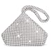 Produktbild ele ELEOPTION J&G dreieckige Rhinestone Strass Damen Unterarmtasche Abendhandtasche Party Tasche Hochzeit Handtasche (Silber)