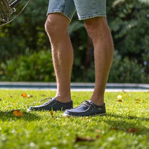 Kickback Haven Shoes - Men's Moccasins - Lightweight Lace Up Mens Smart Casual Shoes - All Day Comfort Mens Canvas Shoes - Men's Slip On Shoes2